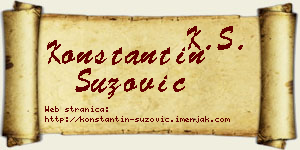 Konstantin Suzović vizit kartica